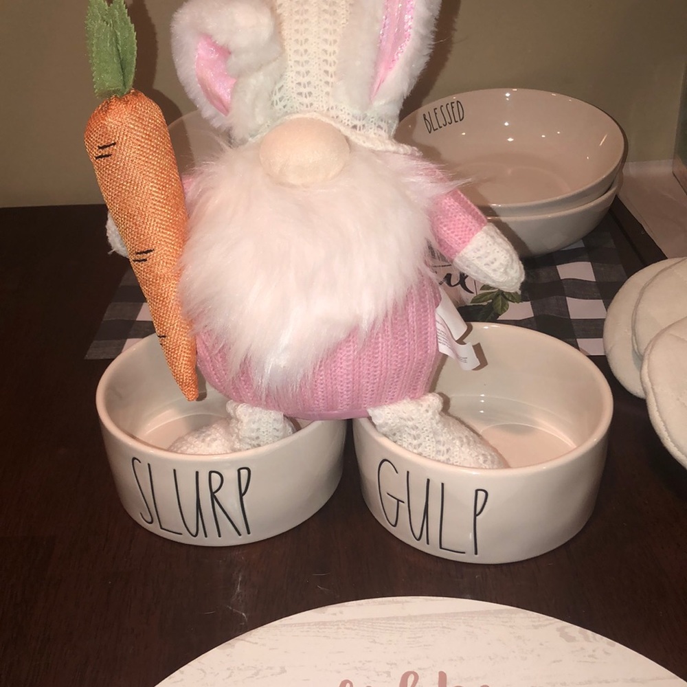 Rae Dunn SLURP  and GULP dog dishes